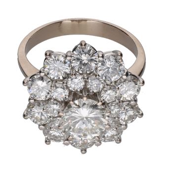 ANILLOS / SORTIJAS<BR>SORTIJA TIPO PIÑA EN ORO BLANCO CON BR... · ref.: (AIMX)