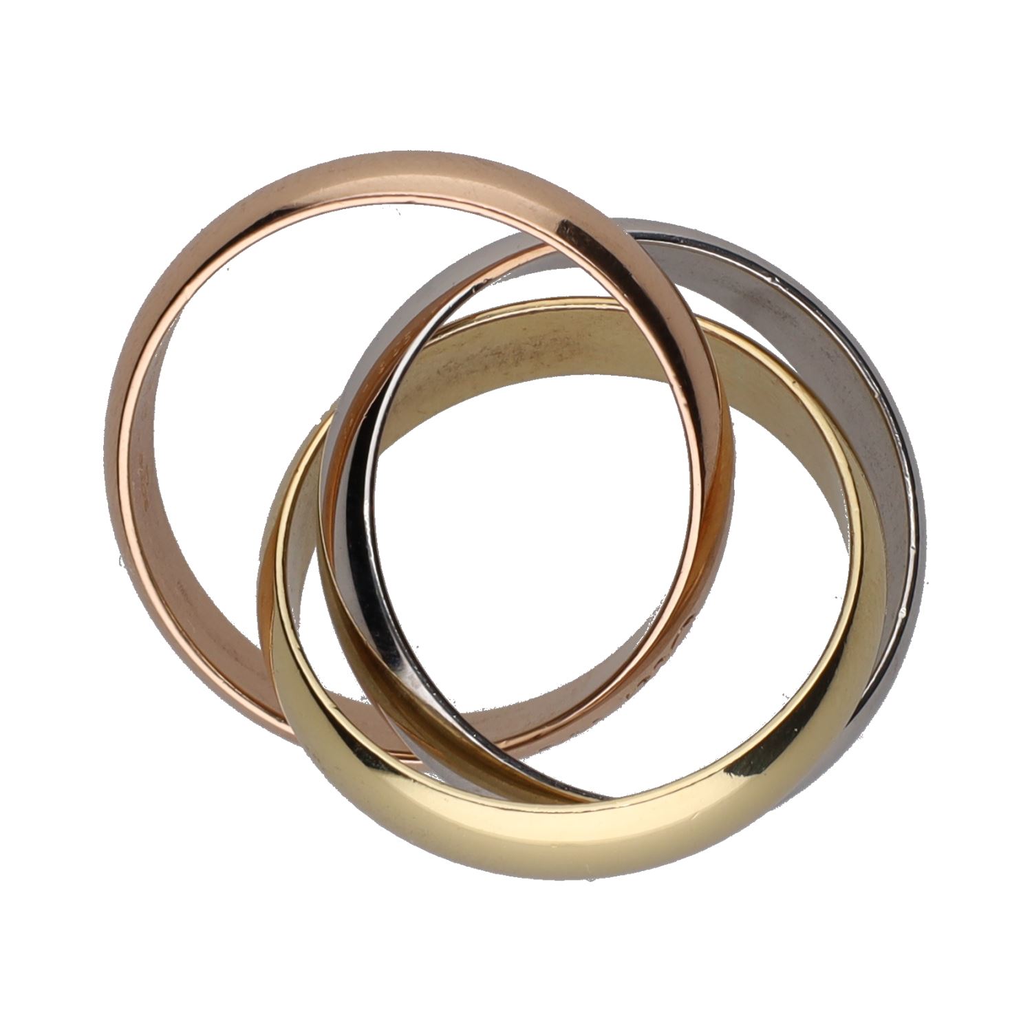 Sortija trinity ancha de cartier. Talla 53.