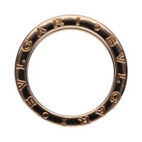 Sortija b-zero de bulgari en oro rosa y cerámica. Talla 54.