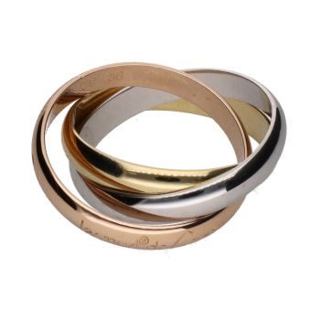 ANILLOS / SORTIJAS<BR>SORTIJA TRINITY DE CARTIER. TALLA 56. · ref.: (NOIM)