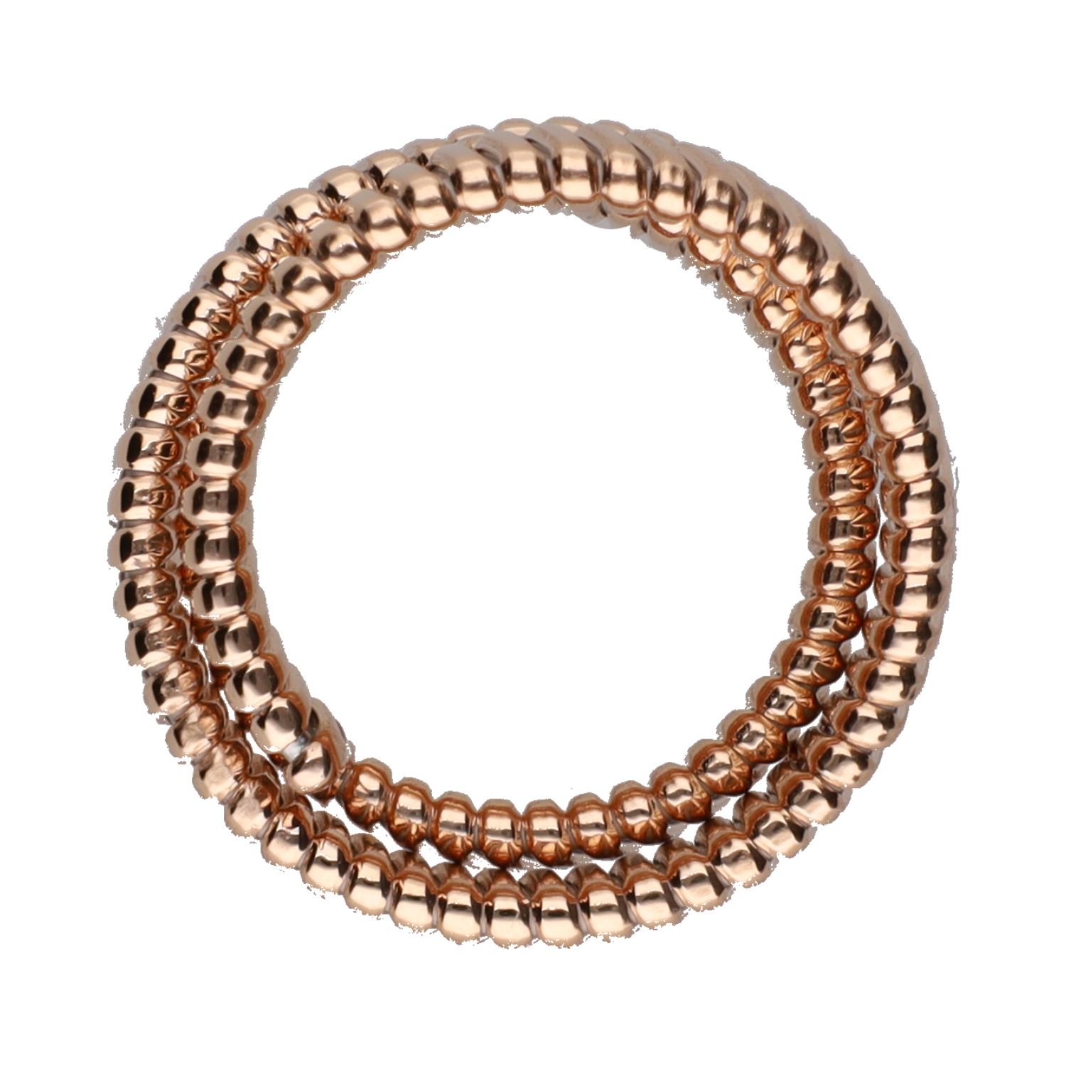 Sortija tubogas en oro rosa.