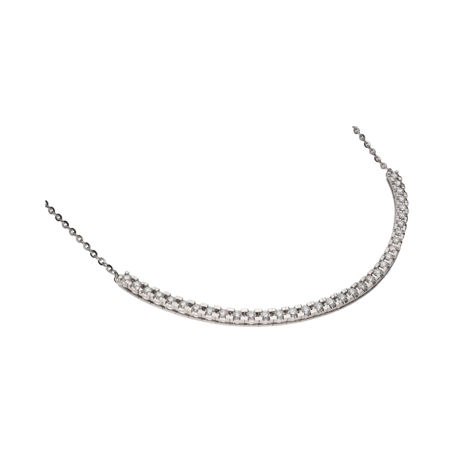 Collar en oro blanco con brillantes.