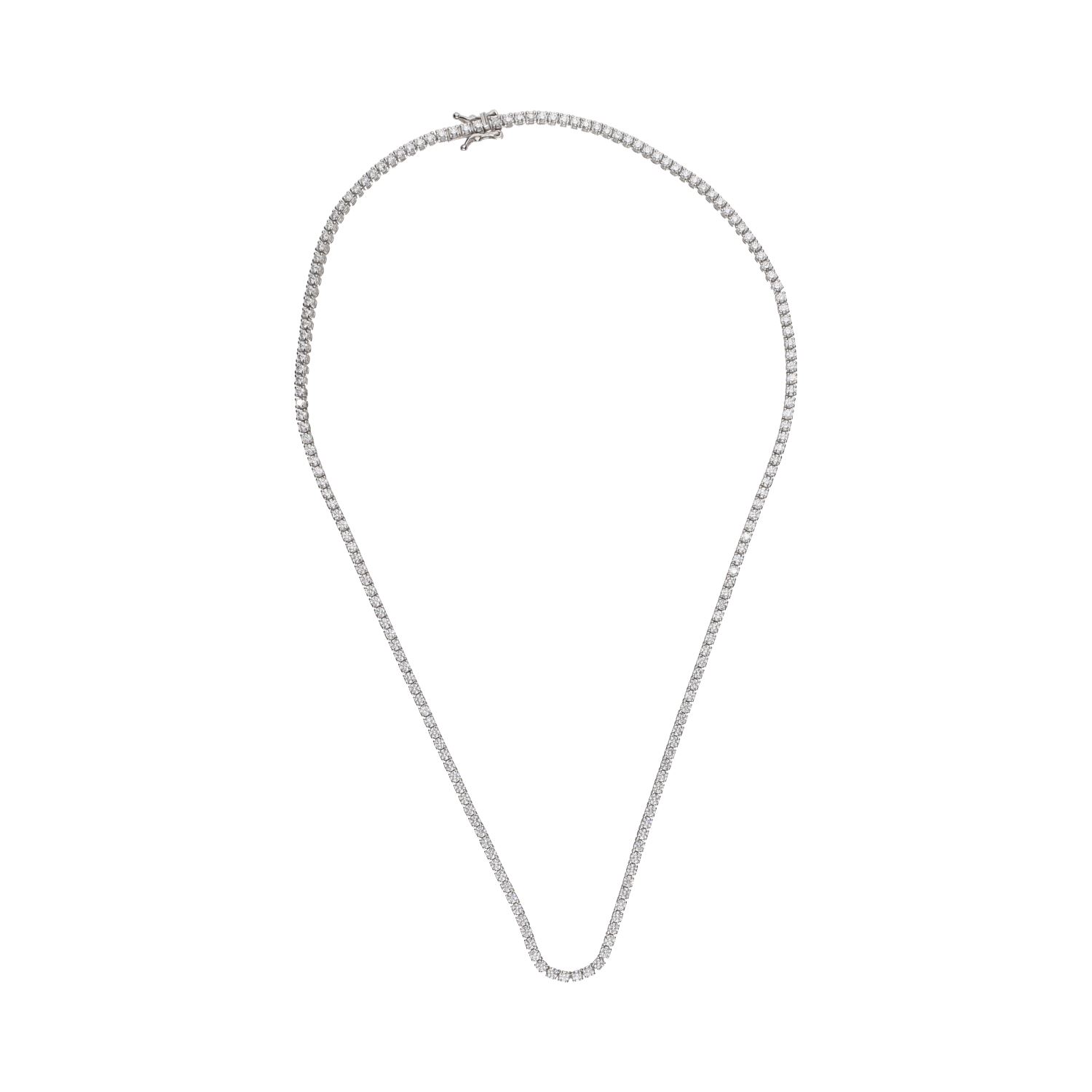 Collar riviere en oro blanco con brillantes.