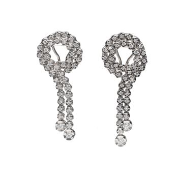 PENDIENTES<BR>PENDIENTES EN ORO BLANCO CON BRILLANTE... · ref.: PRESENTA CERTIFICADO...