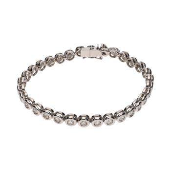 PULSERAS<BR>PULSERA RIVIERE EN ORO BLANCO CON BRIL... · ref.: PRESENTA CERTIFICADO...