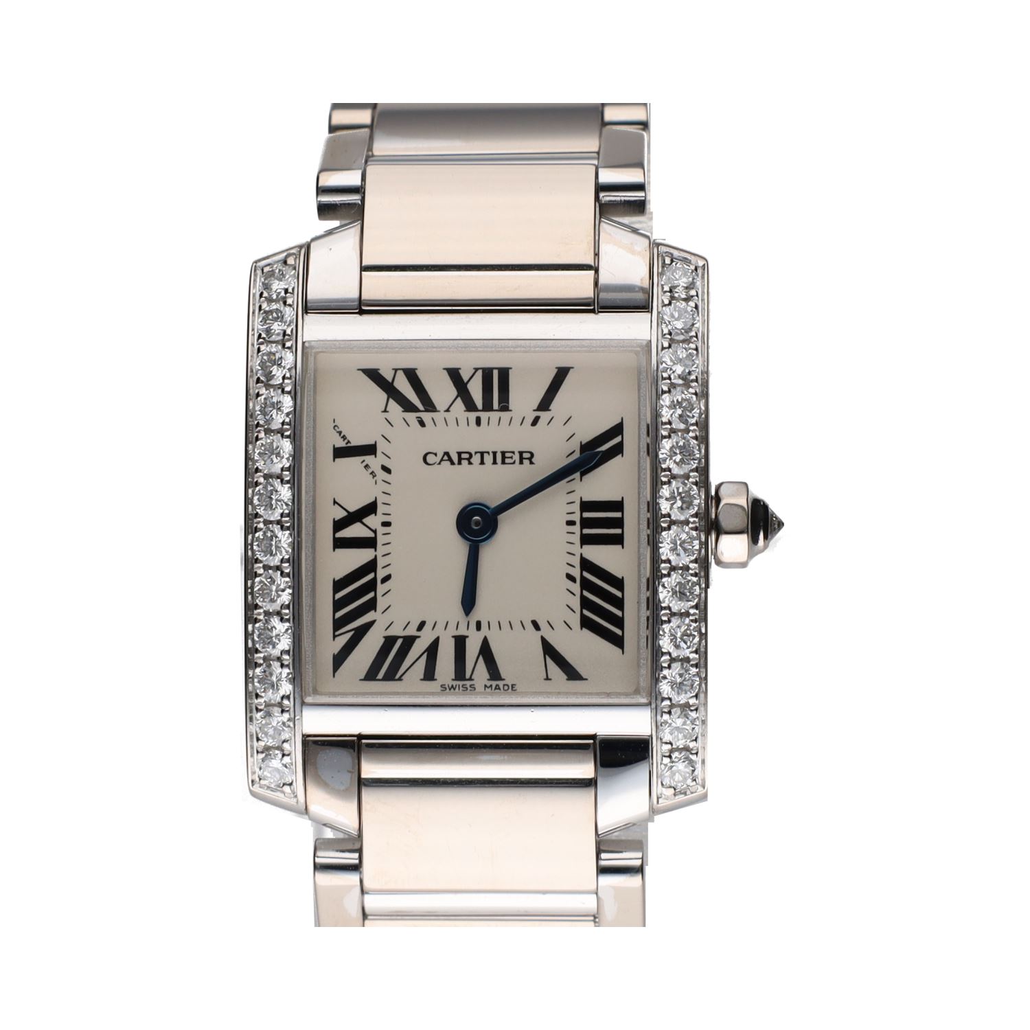 Tank frances señora oro blanco brillantes 20mm.  