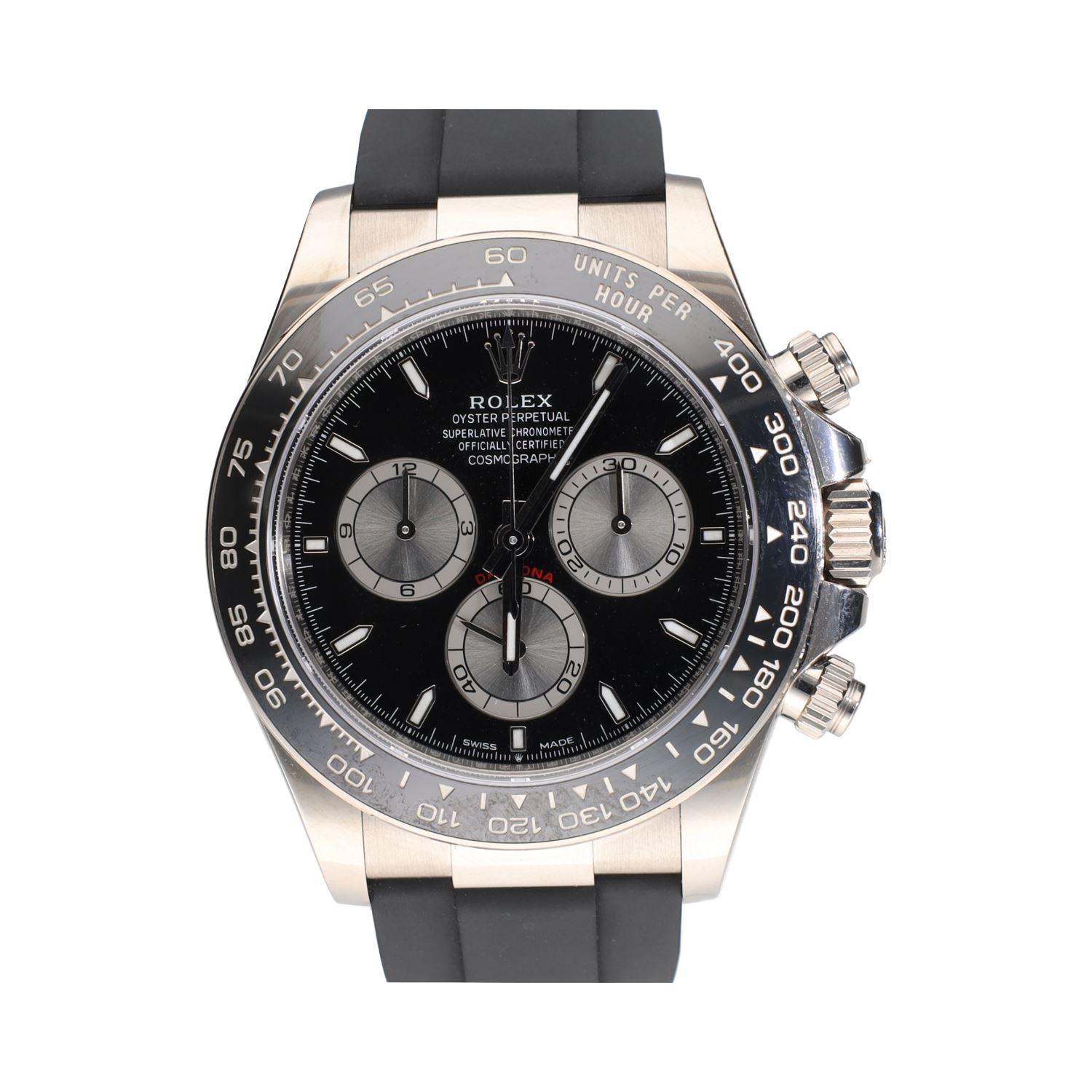 Daytona oro blanco esfera negra.  