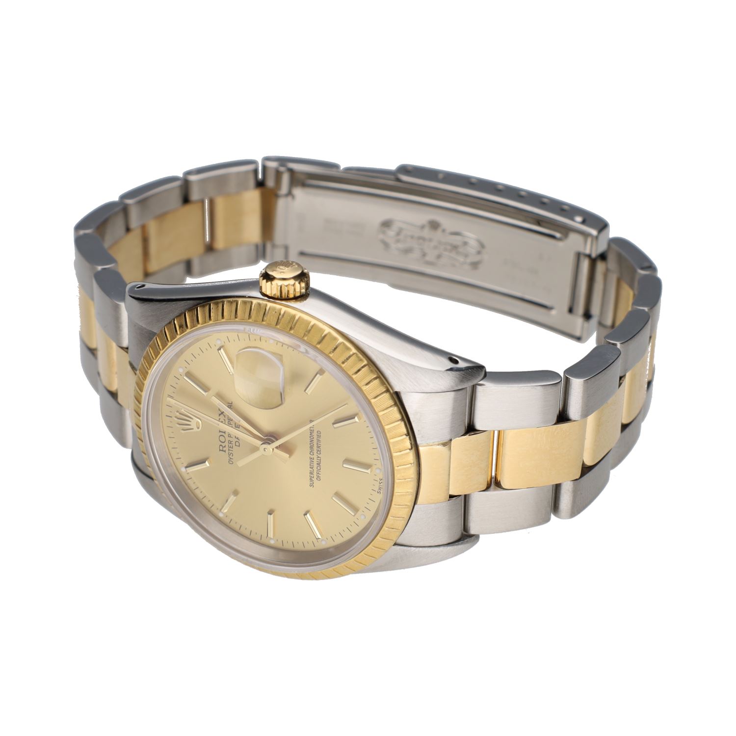 Oyster perpetual date acero y oro 34mm.  