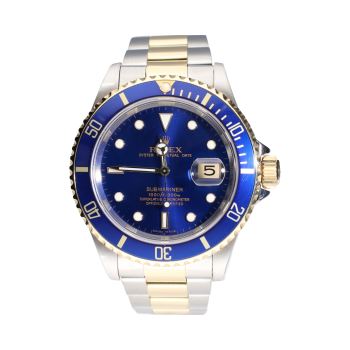 ROLEX<BR>SUBMARINER DATE ACERO Y ORO AZUL 40MM.... · ref.: 16613