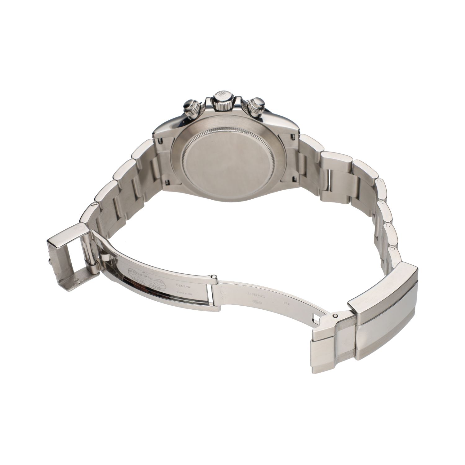 Daytona acero esfera blanca cerámico.  