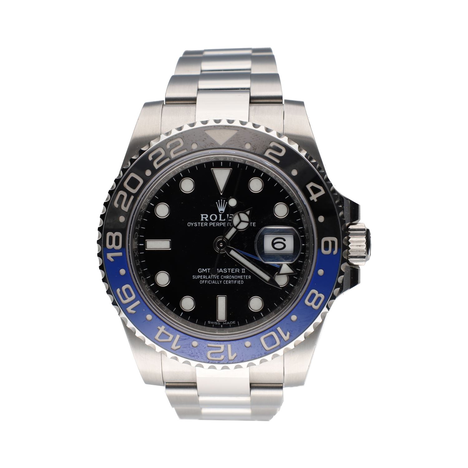 Gmt master ii batman acero 40mm.   