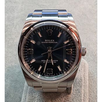 ROLEX<BR>OYSTER PERPETUAL ACERO ESFERA AZUL 34M... · ref.: 114200