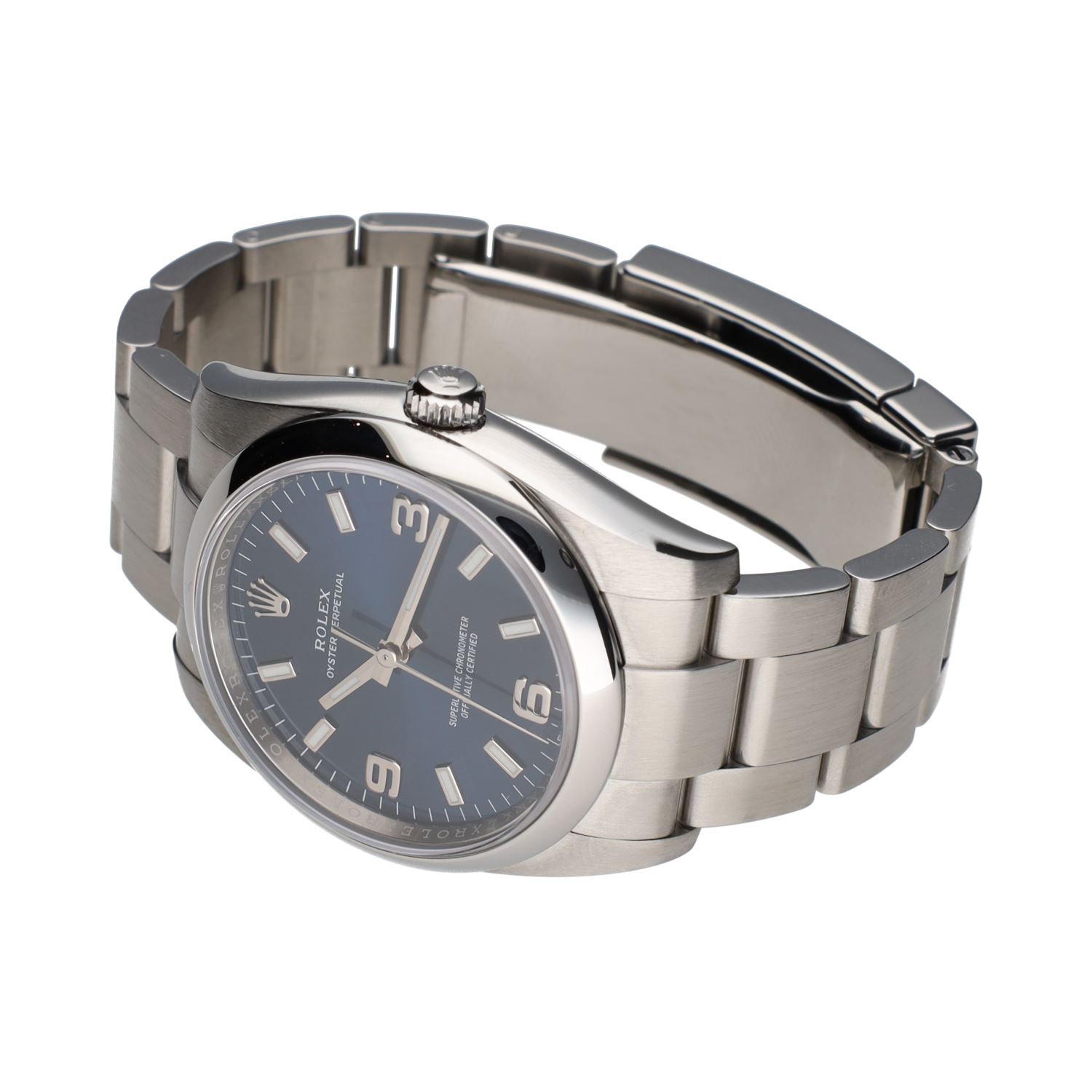 Oyster perpetual acero esfera azul 34mm.   