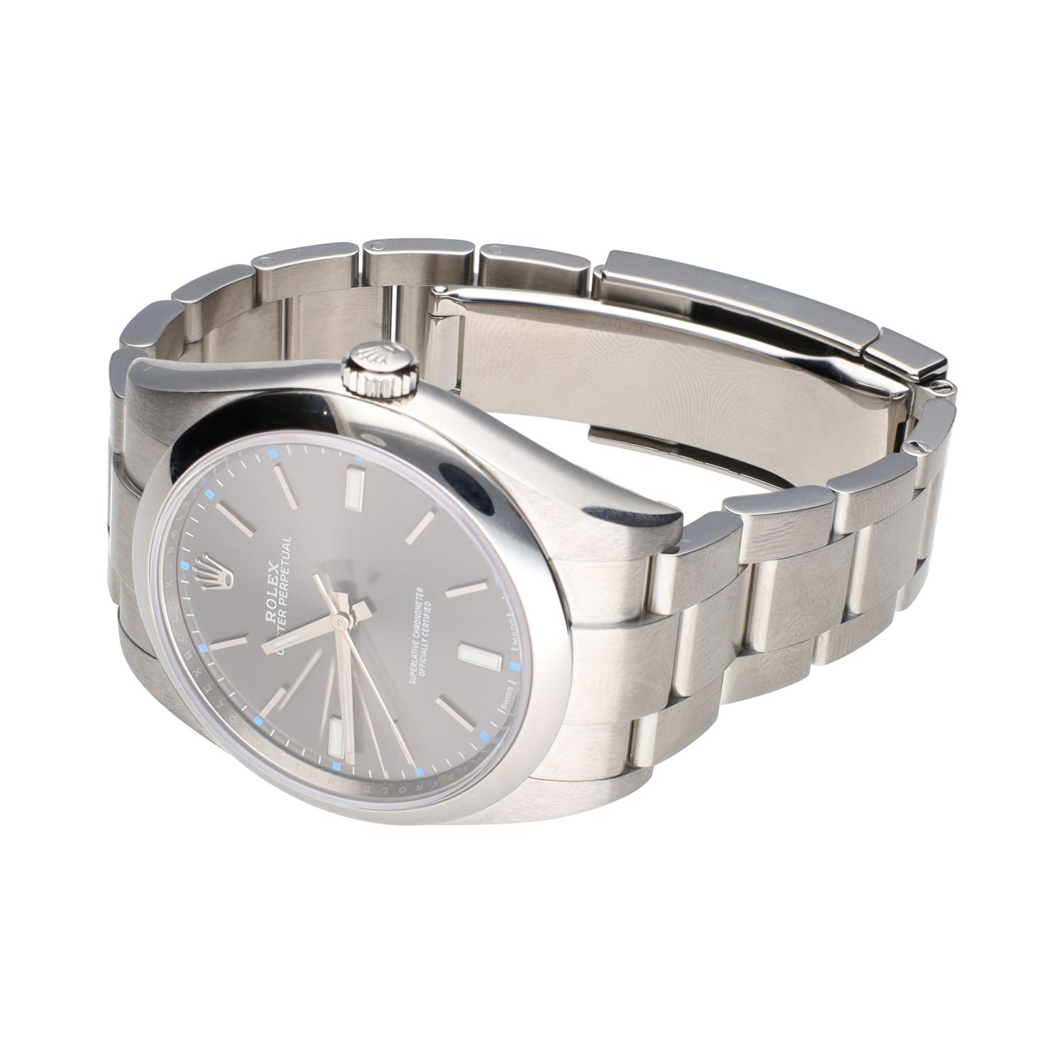 Oyster perpetual acero esfera gris 39mm.   