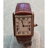 CARTIER<BR>TANK LOUIS ORO AMARILLO CUERDA MANUAL ...