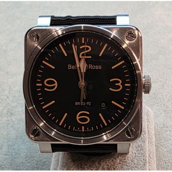 BELL & ROSS<BR>BR03-92 ACERO TEXTIL 42MM. · ref.: BR03-92-S