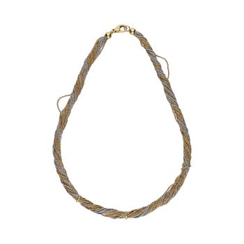 COLLARES<BR>COLLAR DE HILOS EN ORO AMARILLO Y ORO ... · ref.: (ASMX)