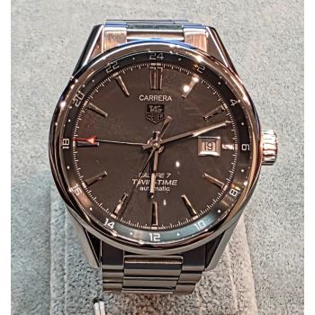 TAG HEUER<BR>CARRERA TWIN-TIME CALIBRE 7 ACERO 41MM... · ref.: WAR2012-1