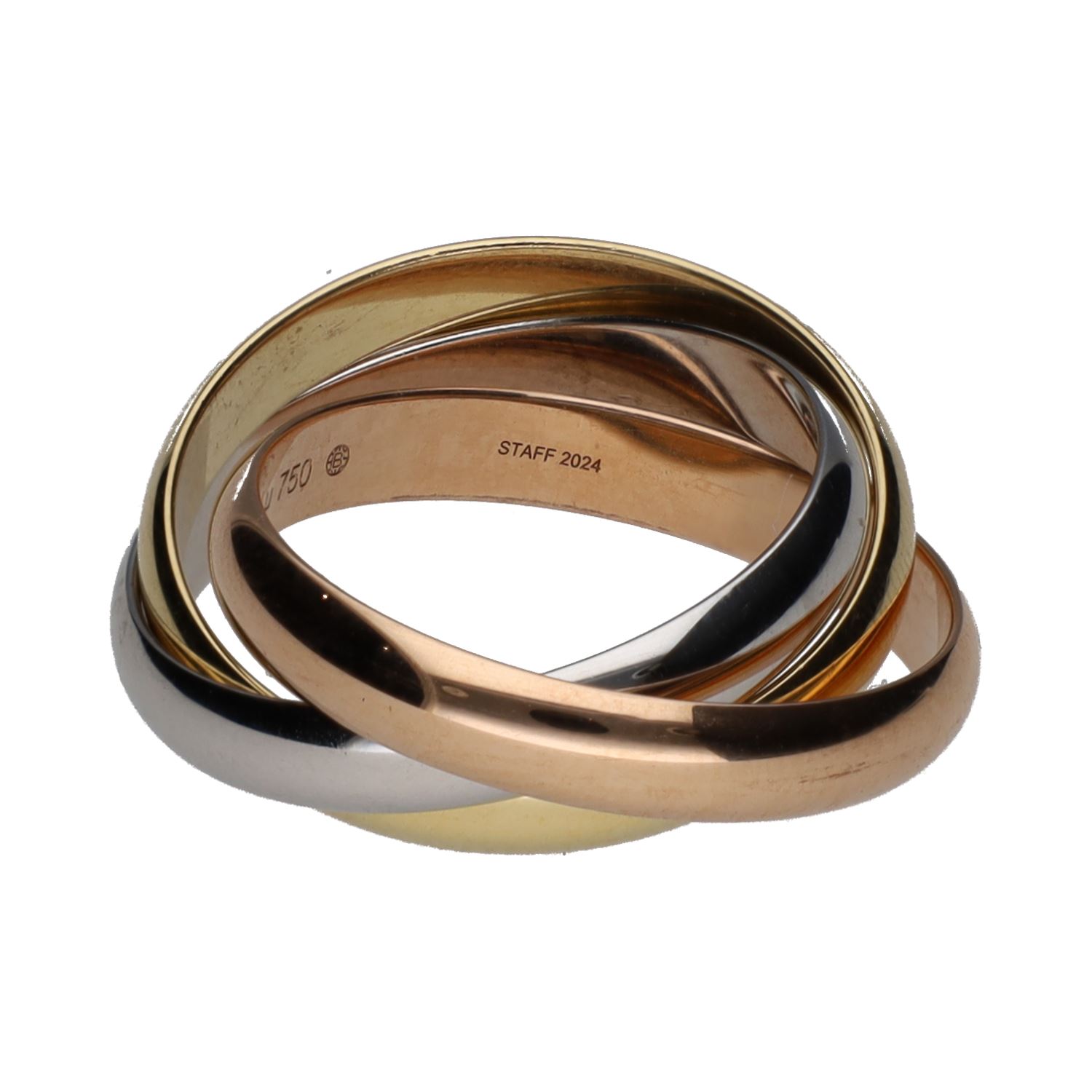 Sortija trinity de cartier. Talla 55.