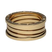 Sortija b-zero de bulgari tres bandas en oro amarillo. Talla 67.