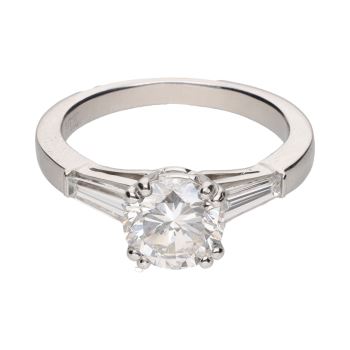 ANILLOS / SORTIJAS<BR>SOLITARIO EN ORO BLANCO CON BRILLANTE ... · ref.: PRESENTA CERTIFICADO...