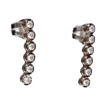 PENDIENTES<BR>PENDIENTES EN ORO BLANCO CON BRILLANTE... · ref.: PRESENTA CERTIFICADO...