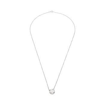 COLLARES<BR>COLLAR EN ORO BLANCO CON COLGANTE BRIL... · ref.: PRESENTA CERTIFICADO...