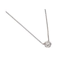 Collar en oro blanco con colgante brillante de 0,55 ct.