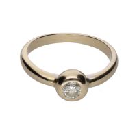 ANILLOS / SORTIJAS<BR>SORTIJA SOLITARIO EN ORO BLANCO CON UN...