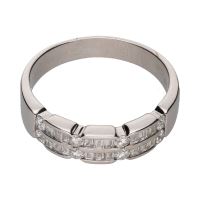 ANILLOS / SORTIJAS<BR>SORTIJA EN ORO BLANCO CON DIAMANTES. T...