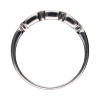 Sortija en oro blanco con diamantes. Talla 19.