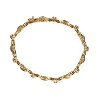 Pulsera en oro amarillo con zafiros y brillantes.