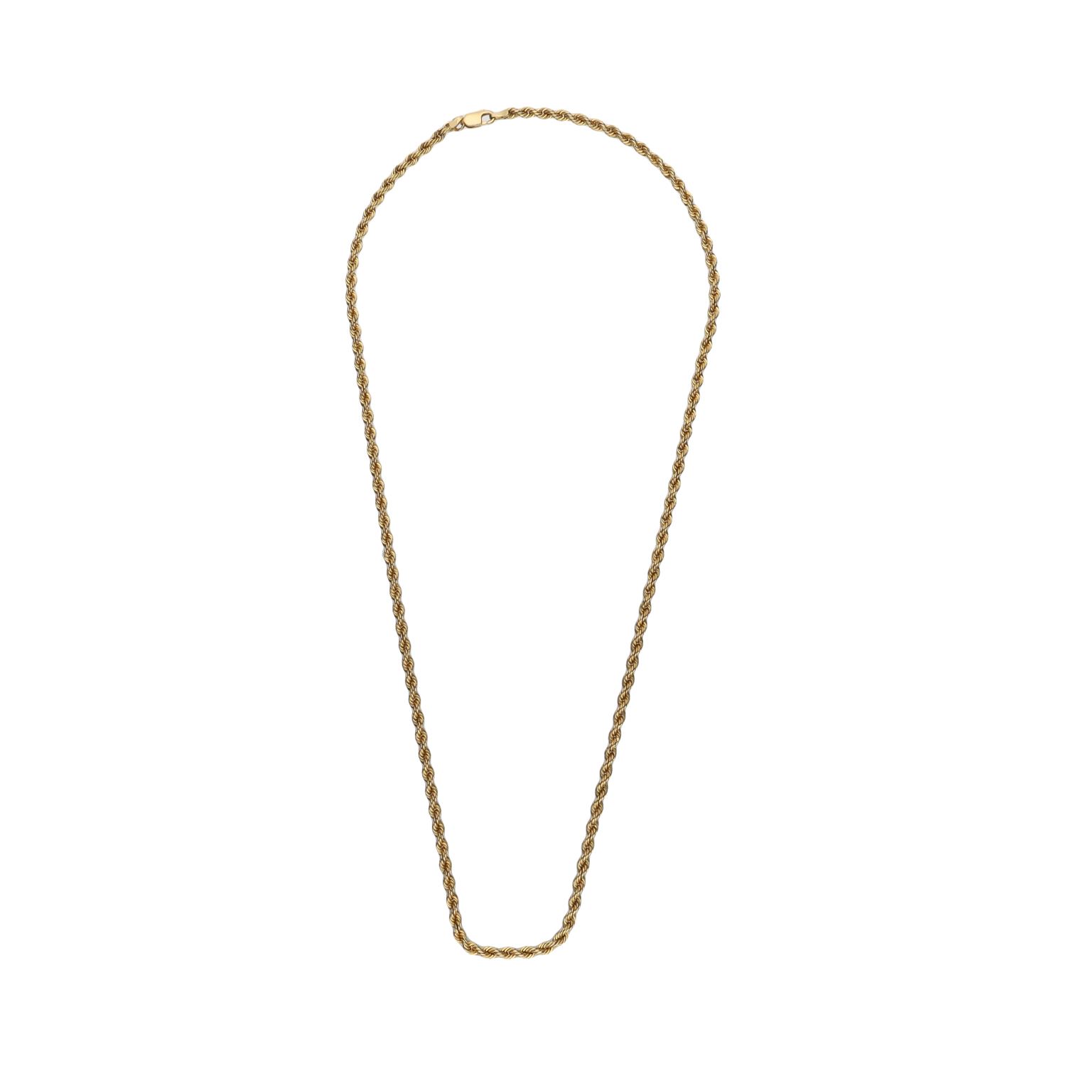 Collar cordón en oro amarillo. Medida 55cm.