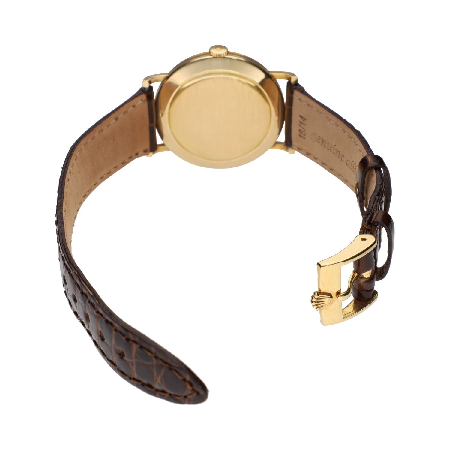 Precision oro amarillo cuerda manual 34mm.   