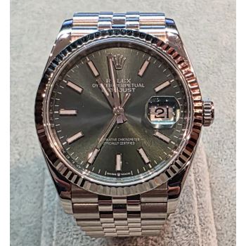 ROLEX<BR>DATEJUST ACERO JUBILLE ESFERA VERDE 36... · ref.: 126234
