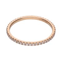 Sortija alianza eternity en oro rosa con brillantes. Talla 13.