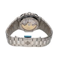 Nautilus travel time chronograph acero esfera azul.  