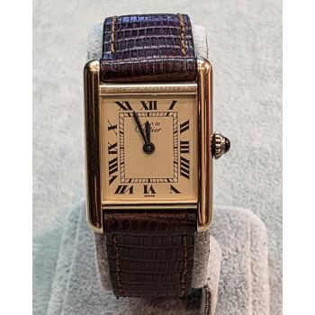 CARTIER<BR>MUST DE CARTIER PLATA VERMEIL CUERDA M... · ref.: 