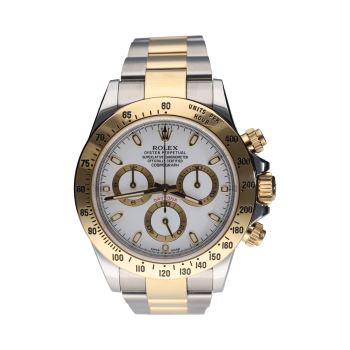 ROLEX<BR>DAYTONA ACERO Y ORO ESFERA BLANCA. · ref.: 116523