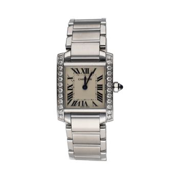 CARTIER<BR>TANK FRANCES ACERO Y BRILLANTES 20MM. ... · ref.: 3217