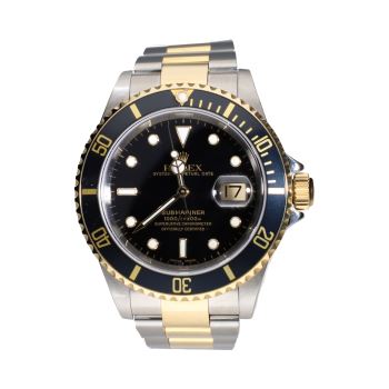ROLEX<BR>SUBMARINER DATE ACERO Y ORO ESFERA NEG... · ref.: 16613T
