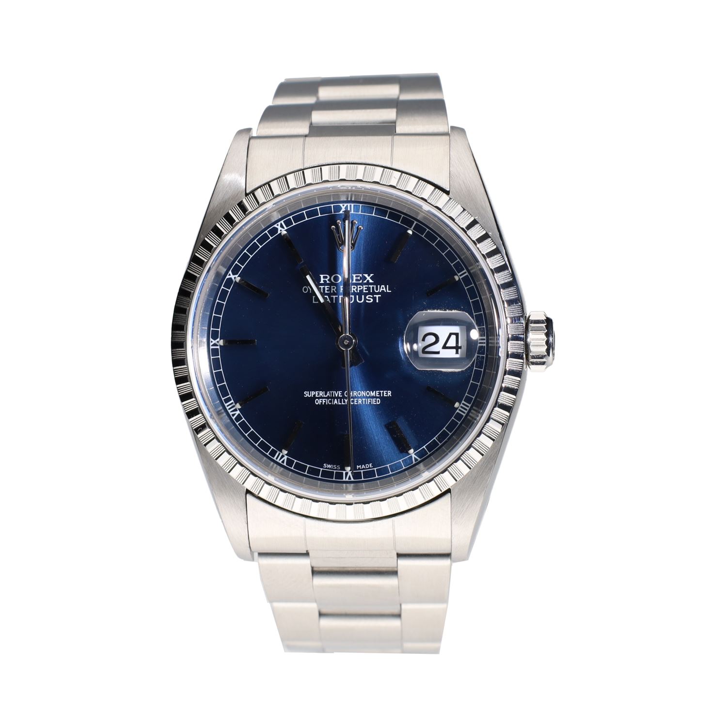 Datejust acero oyster esfera azul 36mm.   