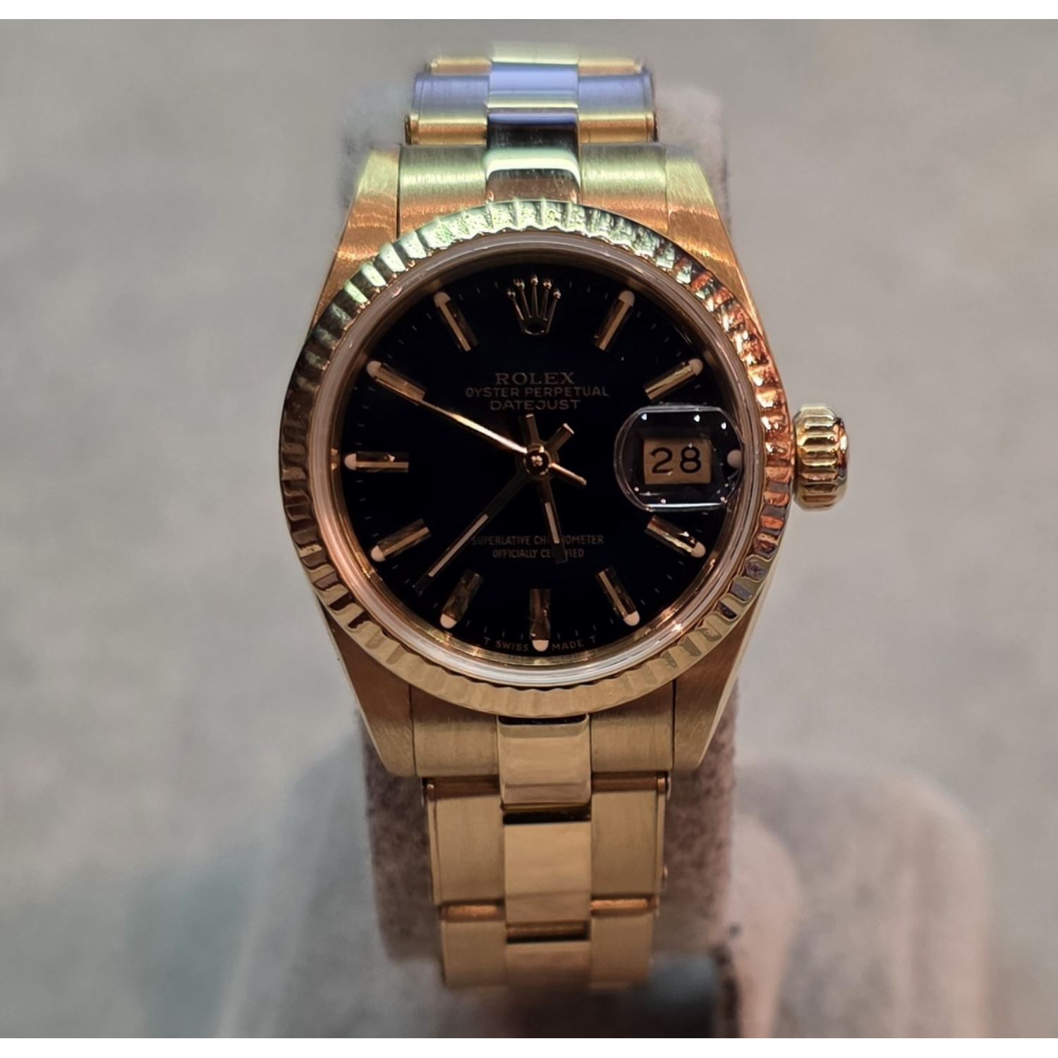 Datejust señora oro amarillo oyster esfera azul 26mm.   