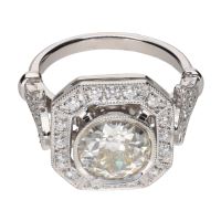 ANILLOS / SORTIJAS<BR>SORTIJA REALIZADA EN ORO BLANCO CON BR...