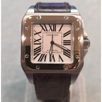 CARTIER<BR>SANTOS 100 ACERO Y ORO AUTOMÁTICO 38MM...