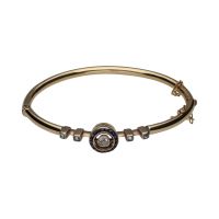 PULSERAS<BR>PULSERA RÍGIDA ANTIGUA EN ORO AMARILLO...